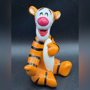 Vintage Disney Ceramic Hand Painted Tigger Figure, Winnie The Pooh Tigger, Japan
